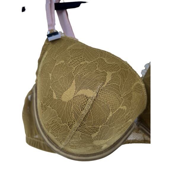 Etam Bra No 2 Plunge push up green size 38D - Picture 2 of 6